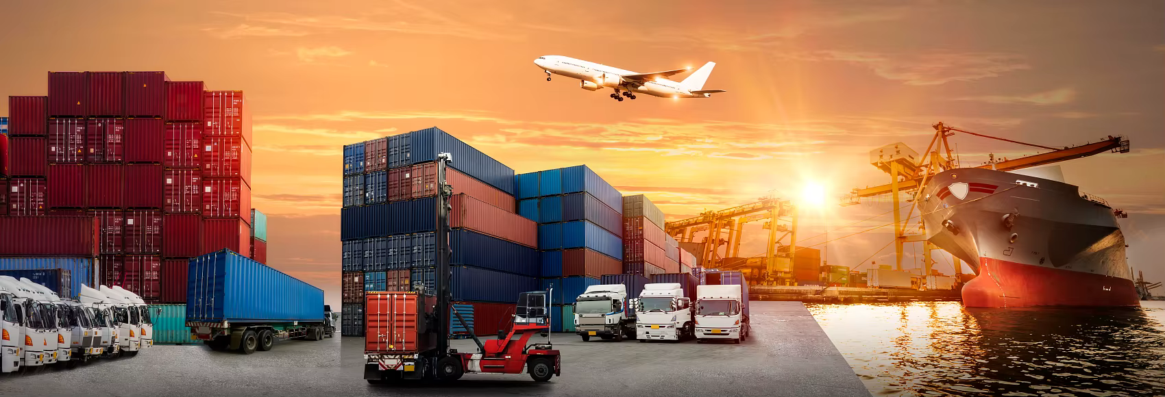 Banner de um armazém de logística